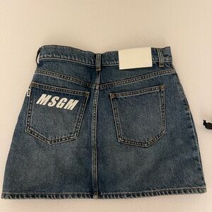 MSGM Blue Denim Skirt